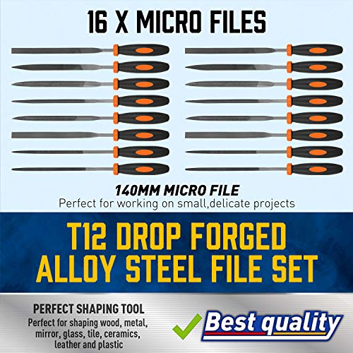 image for Amartisan 20Pcs Premium File Set with Carry Case, High Carbon Steel Fi