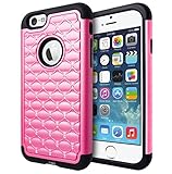 iPhone 6S Case, Cimo [Shockproof] Apple iPhone 6S Case Heavy Duty Shock Absorbing Hybrid Stud Rhinestone Bling Dual Layer Protection Cover for Apple iPhone 6S / 6 - Pink