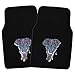 BDK MT-542_AM MT542 Trippy Elephant Embossed Design Carpet Car Floor Mats for Auto Van Truck SUV Front and Rear Full Set with Rubber Backing-Universal Fit, 4 Piece, Neon Butterflies Mats