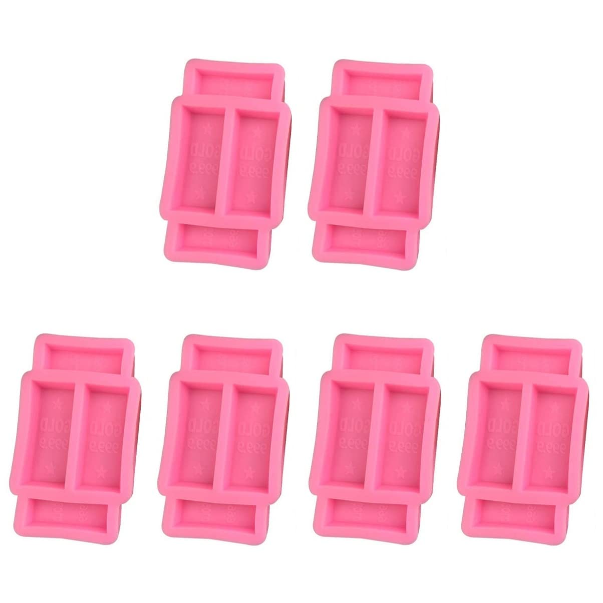 6 Pcs Gold Brick Mold Mold Resin Chocolate molds Mould Silicone Mould