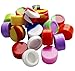 Bassion 20Pcs Non-Stick Food Grade Silicone Wax Dab Containers 5ml Non Stick Wax Oil Multi Use Storage Jars, Assorted Colors