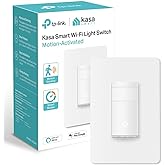 Kasa Smart Motion Sensor Switch, Single Pole, Needs Neutral Wire, 2.4GHz Wi-Fi Light Switch, Works with Alexa & Google Assist