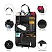 Carmoni Seat Back Car Organizer Pu Leather Seat Back Kick Protectors for Kids, Storage Bottles, Tissue Box, Toys - Black