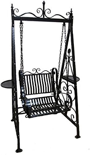 Provence Parisian Single Swing with Frame, 38" x 85", Black