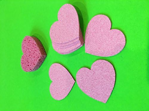 Pink Heart Shaped Compressed Sponge - Pack of 144