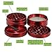 DCOU Zinc Alloy Tobacco Grinder/Herb Grinder with Magnetic Lid, Sifter and Pollen Scraper, 4-Piece, 2.14