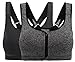 HENNY RUE Women's Front Closure High Impact Sports Bra Workout Yoga Bras