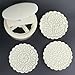 Tifan Circular Moon Cake Mold White Mooncake Mold 3 Stamps DIY Tool 150-185g