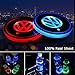 AutoDIY Led Car Logo Cup Lights up Holder USB Charging Waterproof Bottle Drinks pad 7 Colors Changing Atmosphere Lamp mat Cars for Luminous Coasters 2PCS (for Volkswage.n)
