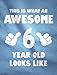 6th Birthday Girl Shirt Awesome 6 Year Old Looks Like 6th Birthday Gift Fitted T-Shirt S (6/6X) Wow Pink