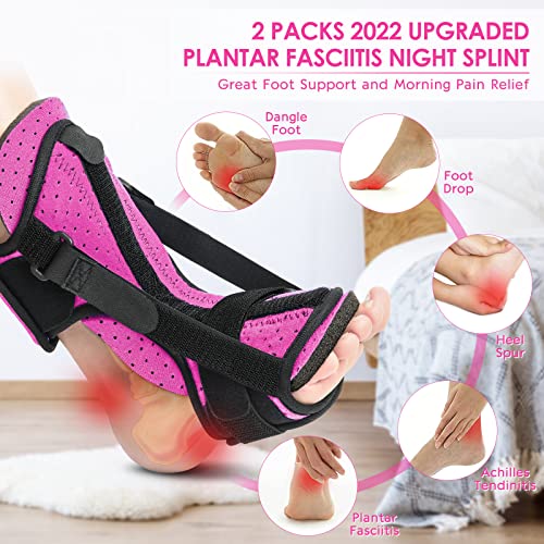 Plantar Fasciitis Night Splint 2 Packs 2022 Upgraded Plantar Fasciitis