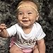 Bump and Beyond Designs Baby-Girls Half Birthday Leotard 6 Month Photo Outfit Girl White, 6-12 Months