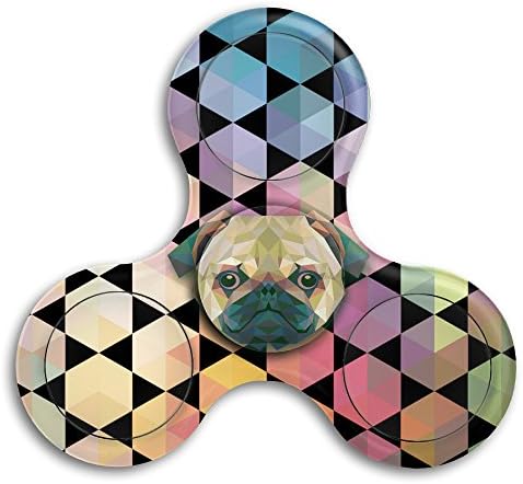 Prismatic Pug Tri-Spinner Fidget Toy Hand Spinner Stress Reducer Relieve Anxiety And Boredom