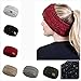 Jiusike Women Knit Elastic Sport Hair Band Soft Stretch Dotted Yarn Turban Hat