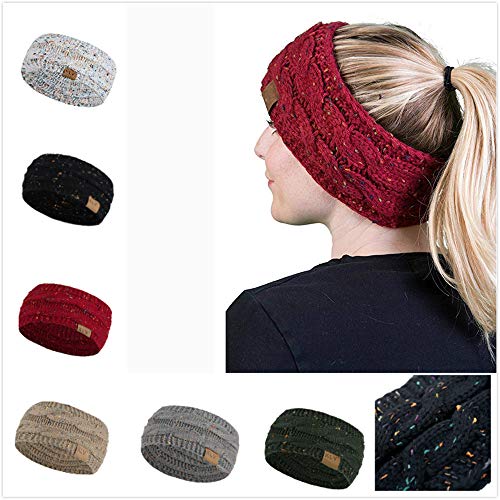 Warm Fashion Men Women Hair Ball Knitting Headband Elastic Handmade Sport Hair Band Turban