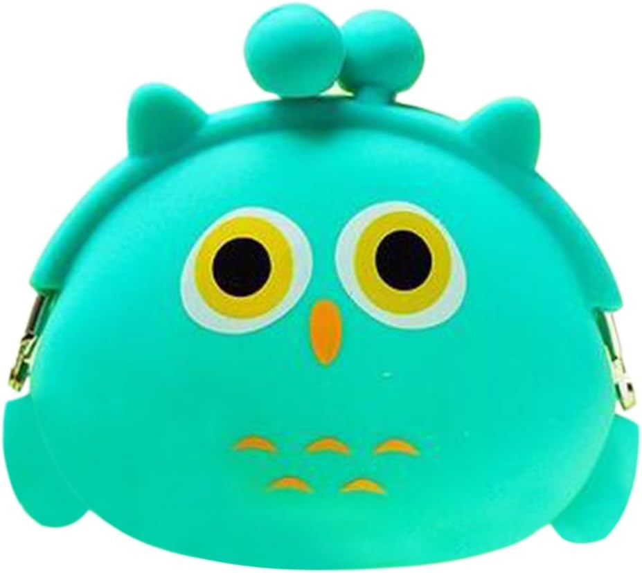 HYJM Cartoon Animal Silicone Jelly Coin Purse Mini Wallet (Owl)