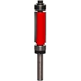 Freud 1/2" Top &amp; Bottom Bearing Flush Trim Router Bit with Tico Hi-Density Carbide for Maximum Performance - Ideal for Template Work &amp; Laminate Routing, 1/2" Diameter, 1/4" Shank, 2 Cutters - 50-501