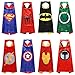 Zaleny Superhero Costumes Dress up Satin Capes with Felt Masks Set of 8