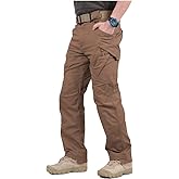 CARWORNIC Gear Men's Hiking Tactical Pants Lightweight Cotton Outdoor Military Combat Cargo Trousers