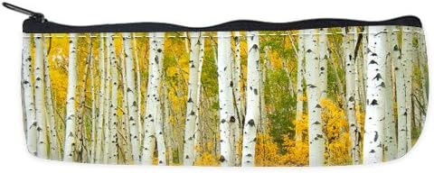 Aspen American Aspens Populus Tremuloide Shumen Tree Leaves With Golden Yellow Splendid Colorado Pencil Case