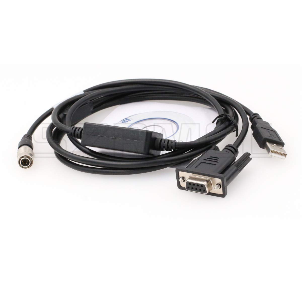 SZRMCC Hirose 6 Pin Male to Serial RS232 DB9 + USB Data Cable for Nikon DTM352 DMT452 DTM330 Total Station - Image 4