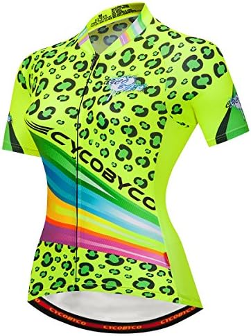 CYCOBYCO Women's Cycling Jersey Short Sleeve Reflective,Light,Breathable and Quick Drying