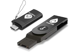 Thetis Fido U2F Security Key with Type C Adapter Two-Factor Authentication Extra Protection and Compatible with Windows/Linux/Mac OS, Gmail, Facebook, Dropbox, SalesForce, GitHub and More