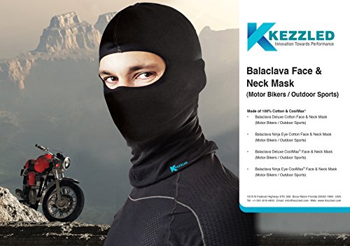 KEZZLED Balaclava Face & Neck Mask Motor Bikers/Outdoor Sports/Neck Gaiter (Deluxe Cotton)