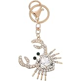 LIFKOME Crab Keychain 5.51 Inch Cute Crab Pendant Bag Charm Key Ring Accessory Decorative Animal Keychain Gift for Friends and Ocean Lovers