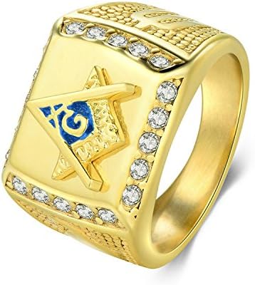 Slyq Jewelry Vintage Mason Masonic Signet Ringfor Men Jewelry engagement rings for girls fashion ring