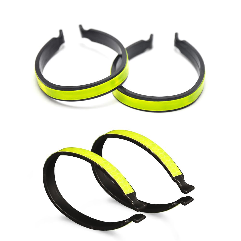 Photo 1 of Swpato High Visibility Running Gear Reflective Bands - Safety Reflective Running Accessories for Men Bike Reflectors Reflective Running Gear - 4 Pcs Running Band Set