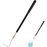 Telescoping Pole with Hook, Extendable Reaching Hook 16 to 60 In for Home | Extend from 16 to 60 inches to reach closet shelves and attic items without a ladder, then collapse down for compact storage