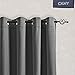 jinchan Blackout Curtain for Bedroom Window 63 Inch Length, Grey Curtain with Lined Thermal Insulated Curtain, Grommet Top Room Darkening Curtain for Living Room (Grey, 1 Panel, 50