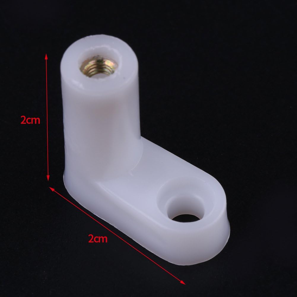 100pcs 2cm L Type PCB Mounting Feet with Screw for Gaming Board, White - Image 3