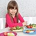 Creative Goods Bamboo Kids Plates, Non Toxic Toddler Plates, Set of 4 Dishes for Children, Eco-Friendly & Biodegradable, Ideal for All Ages, Great Gift for Baby Shower and Birthdays