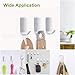 8 Pcs Adhesive Hooks, OUTOWIN Stainless Steel Wall Hooks Waterproof Hanger for Robe, Coat, Towel, Keys, Bags, Home, Kitchen, Bathroom
