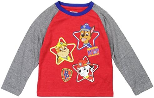 Paw Patrol Toddler Little Boys MVP Long Sleeve Shirt (4T, Red)
