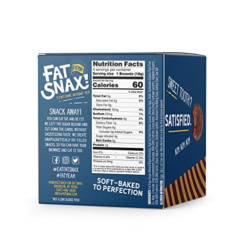 Fat Snax Brownie Bites Low Carb Keto Brownies Packed With Health Fats