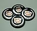 BENZEE 4pcs D036 56.5mm Car Emblem Badge Sticker Wheel Hub Caps Centre Cover Black Cadillac ATS CTS EXT
