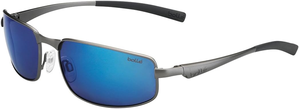 METALS Men's Bolle Ever Glades Polarized GB10 Oleo AF Sunglasses, Small/Medium, Matte Gunmetal
