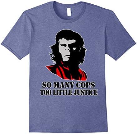 Mens So Many Cops Too Little Justice Chimpanzee T-Shirt XL Heather Blue