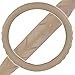Motor Trend 100% Odorless Car Steering Wheel Cover - Fit for Car SUV Van Truck - Comfort Cushion Grip, Tan Beige, Strandard Size (14.5 to 15.5 inch)