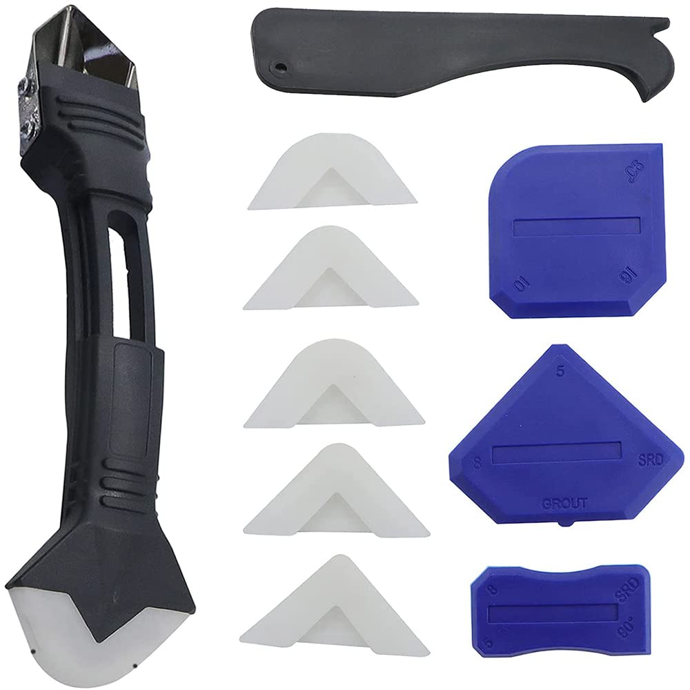 CENPEK 11Pcs Caulking Tool Kit Silicone Sealant Finishing Tools & Caulk Remover for Kitchen Bathroom Window Shower and Sink Joint Sealing