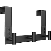 WUIVIUT Over The Door Hooks, Coat Rack Over The Door Heavy Duty Towel Rack Clothes Hanger for Bathroom liveroom Kitchen (3 Hook, Fits 1-3/4'' Thick)