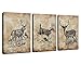 arteWOODS Deer Canvas Wall Art Decor Retro Reindeer Canvas Artwork Vintage Elk Pictures for Home Office Decoration Framed Ready to Hang 12
