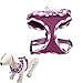 Checkered Frills Fashion Puppy Harness for Pets Dog & Cat, Purple Medium