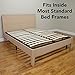 Classic Brands Europa Wood Slat and Metal Platform Bed Frame | Mattress Foundation, Queen
