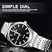 Womens Watches,Couple Silver Stainless Steel Quartz Waterproof Watch for Men/Women,Ladies Female Fashion Dress Business Casual Couple Wrist Watches (Women Watch)