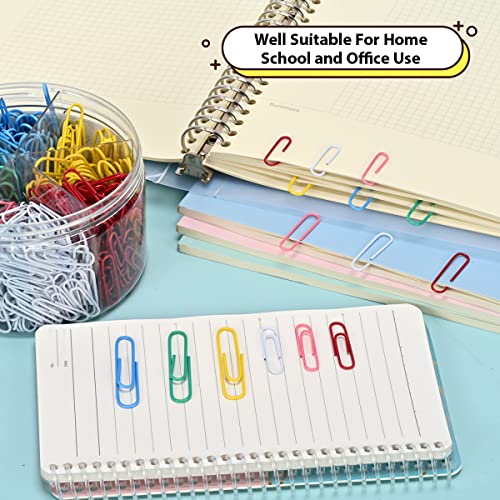 500 Paper Clips Assorted Sizes, Small and Jumbo Paper Clips, Durable