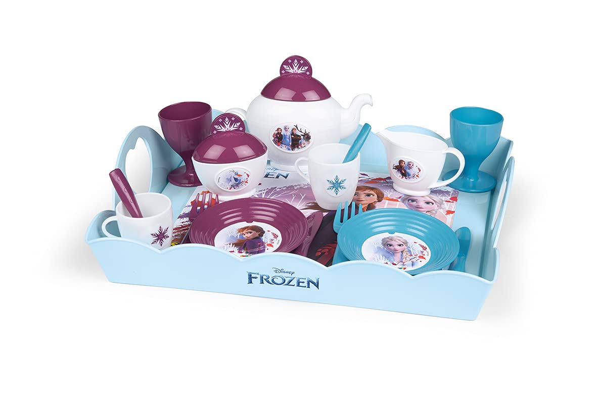 Disney Frozen 2 Kids Tea Party Tray Set | Pretty Tea Time Tray with 17 Accessories including Play Cutlery | Ages 3+